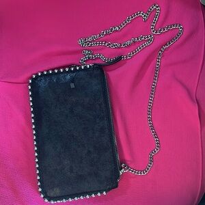 ZARA black eve bag/clutch with silver studs.  Used once
